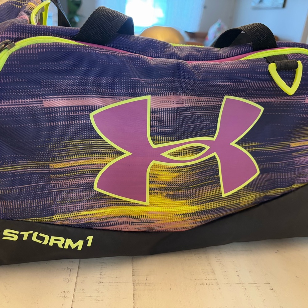 Under Armour SE Storm1 Duffel Bag in Purple Lime Green in Perfect Codnition